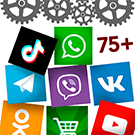 Кнопки на чаты и группы социальных сетей: VK, Telegram, Viber